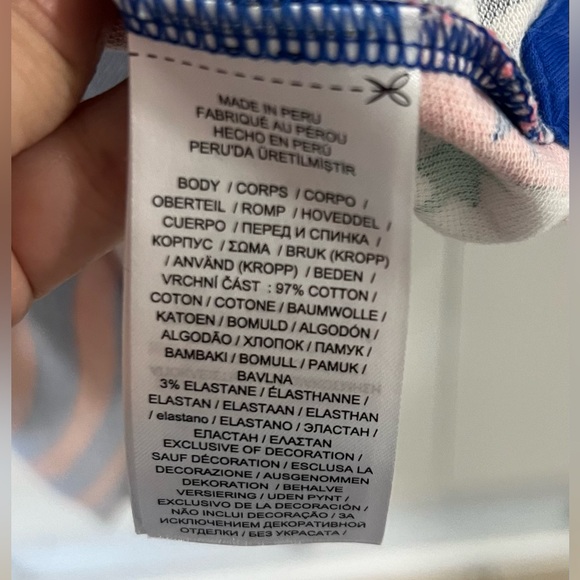 Lauren Ralph Lauren Print Piqué Polo Shirt multi-colored Sapphire Star women’s L - Picture 9 of 10